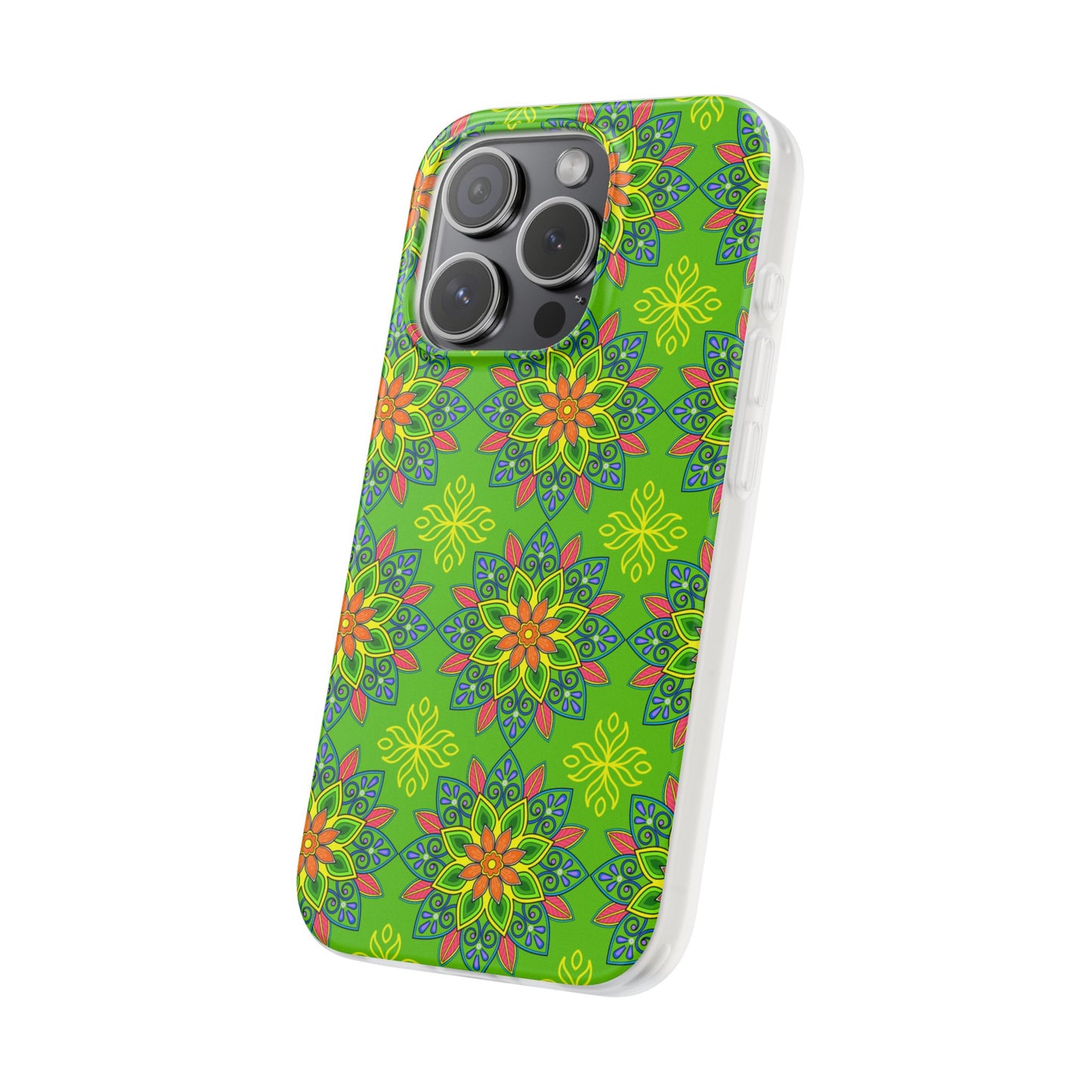Flexible Phone Cases - Colorful Floral, Vibrant Phone Case, Artistic Phone Skin, Nature Inspired Accessories