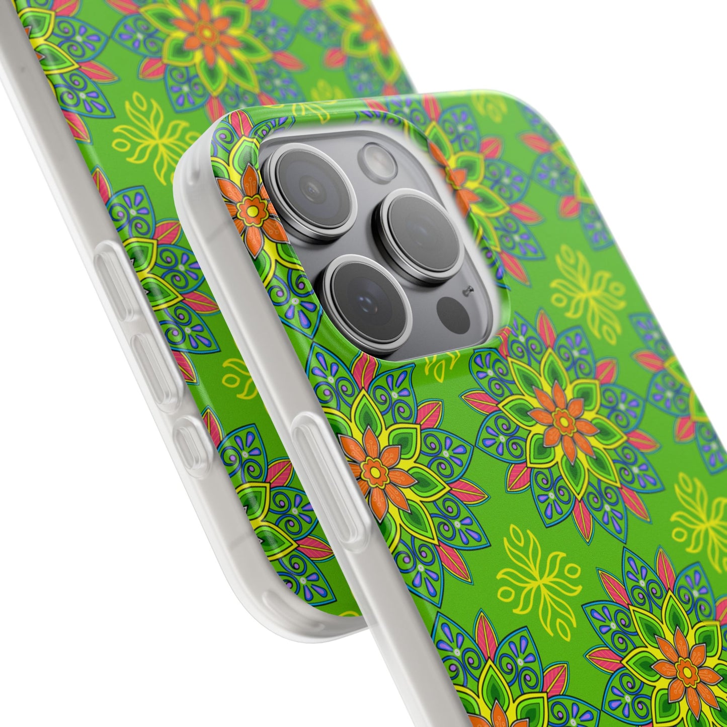 Flexible Phone Cases - Colorful Floral, Vibrant Phone Case, Artistic Phone Skin, Nature Inspired Accessories