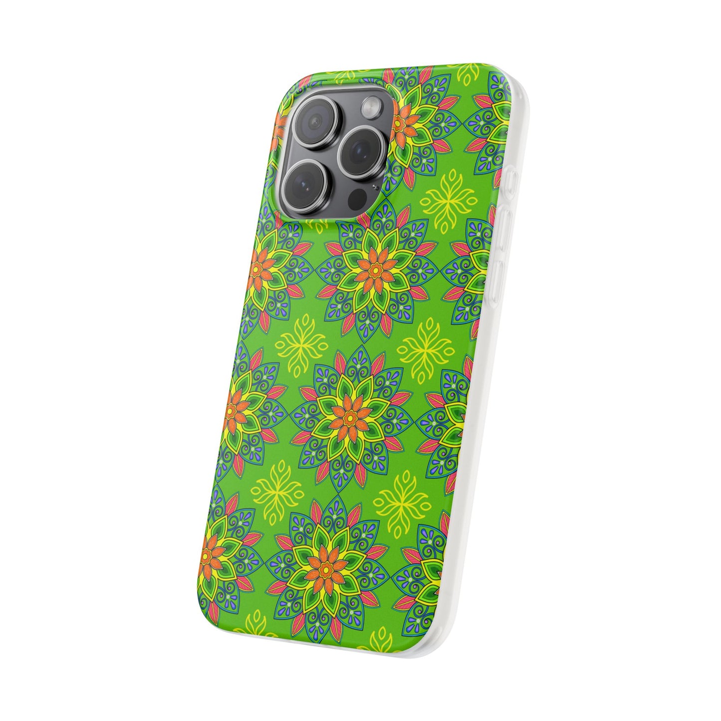 Flexible Phone Cases - Colorful Floral, Vibrant Phone Case, Artistic Phone Skin, Nature Inspired Accessories