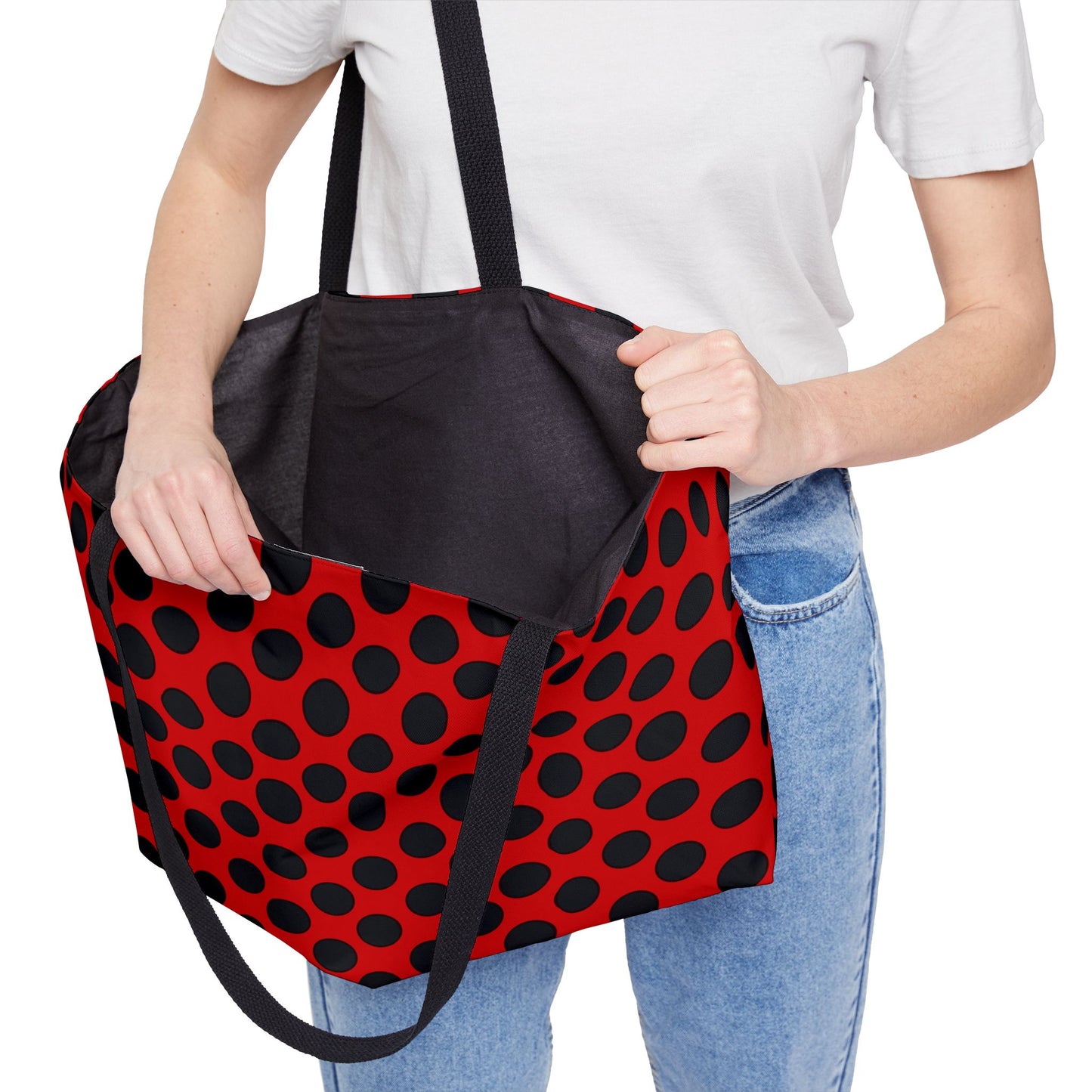 Lady Bug Weekender Tote Bag - Vibrant Travel Accessory, Beach Bag, Gym Tote, Weekend Getaway, Fun Pop Art Style
