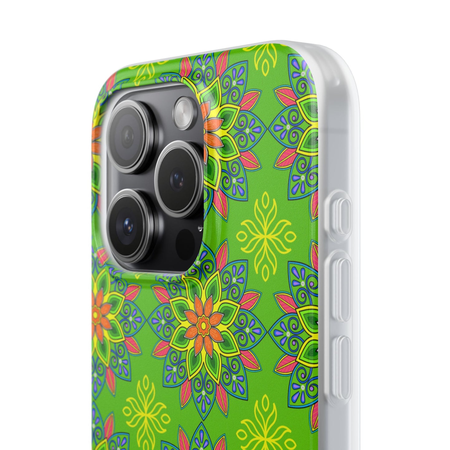 Flexible Phone Cases - Colorful Floral, Vibrant Phone Case, Artistic Phone Skin, Nature Inspired Accessories