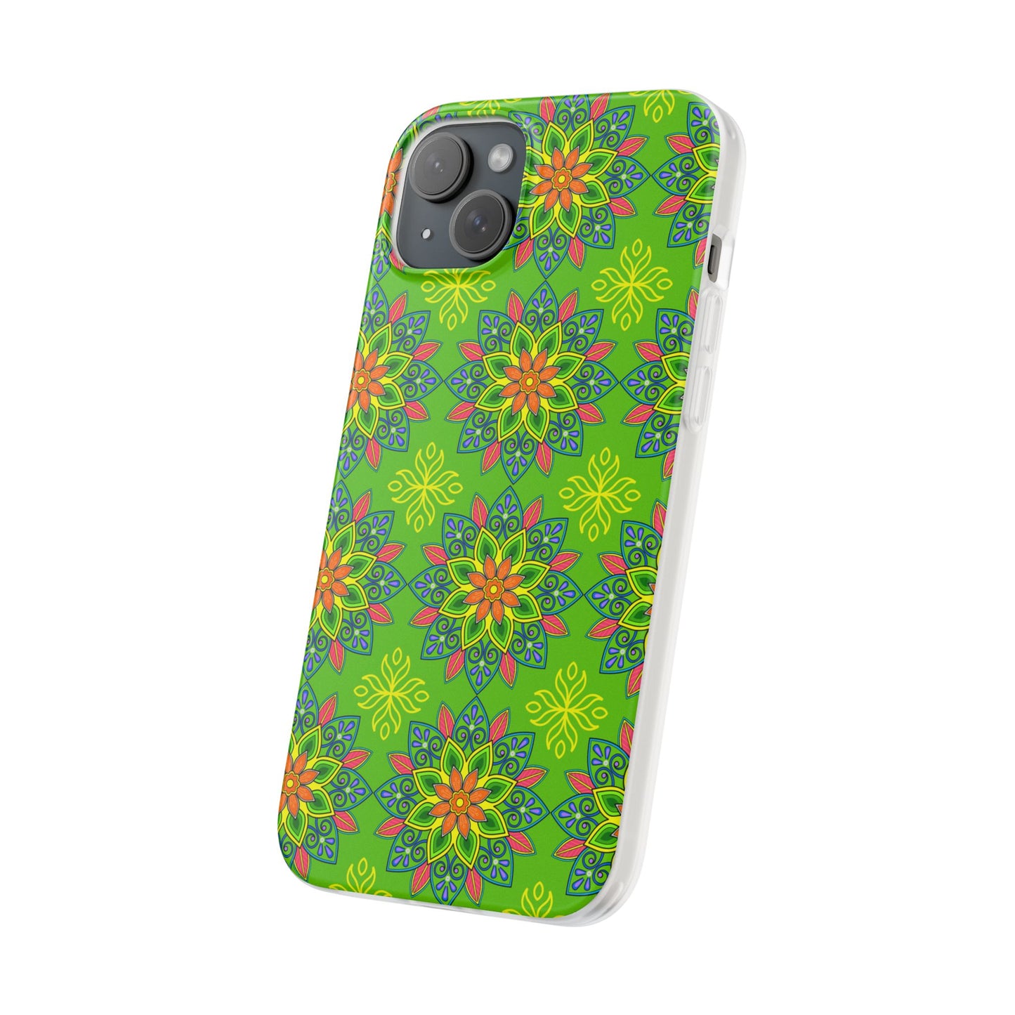 Flexible Phone Cases - Colorful Floral, Vibrant Phone Case, Artistic Phone Skin, Nature Inspired Accessories