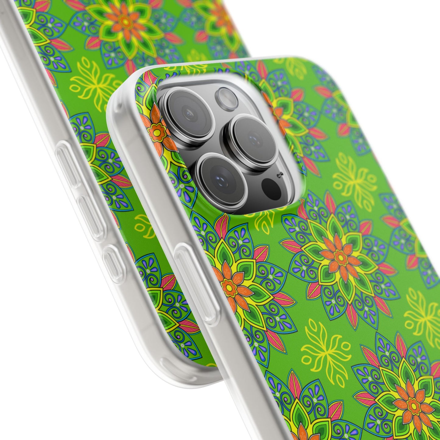 Flexible Phone Cases - Colorful Floral, Vibrant Phone Case, Artistic Phone Skin, Nature Inspired Accessories