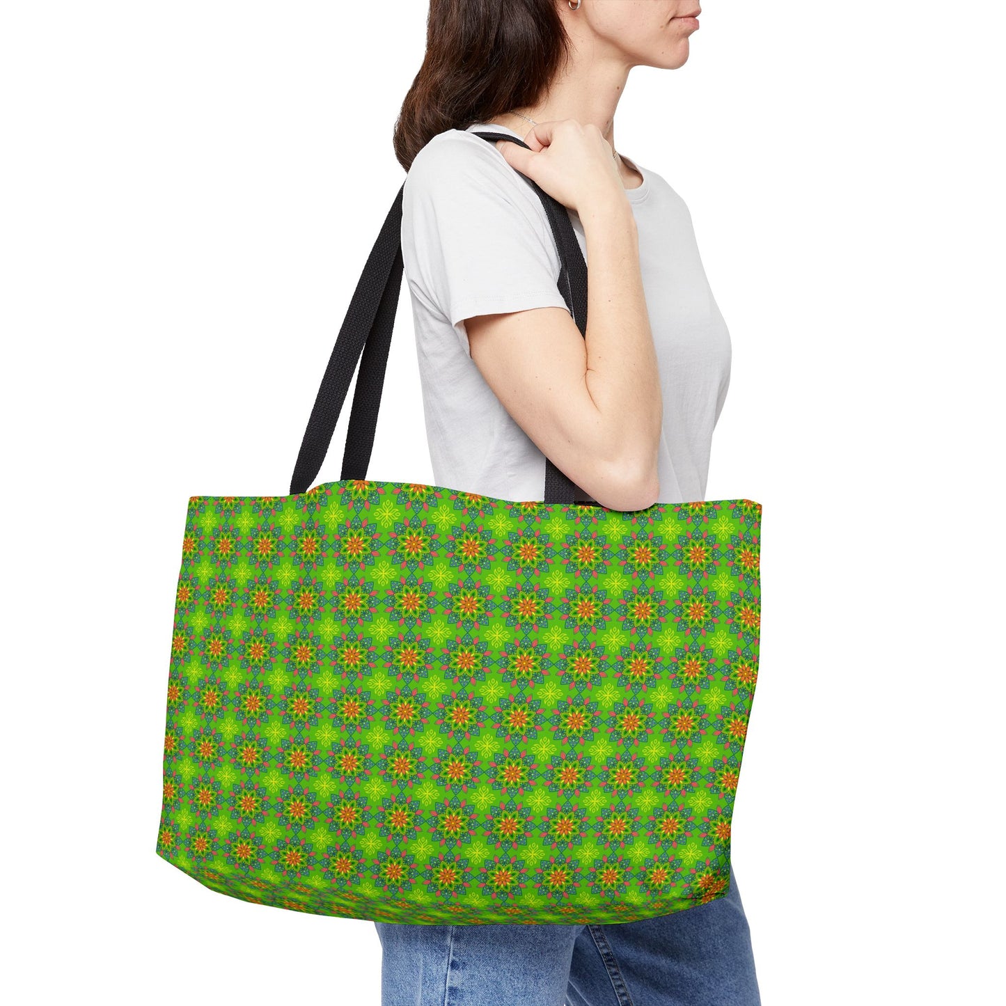 Vibrant Floral Weekender Tote Bag, Travel Bag, Beach Tote, Shopping Bag, Weekend Getaway Essentials, Fun Summer Accessory