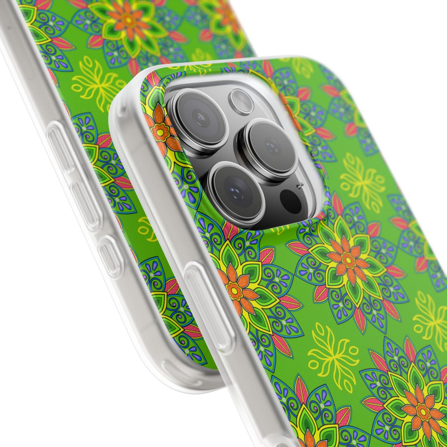 Flexible Phone Cases - Colorful Floral, Vibrant Phone Case, Artistic Phone Skin, Nature Inspired Accessories