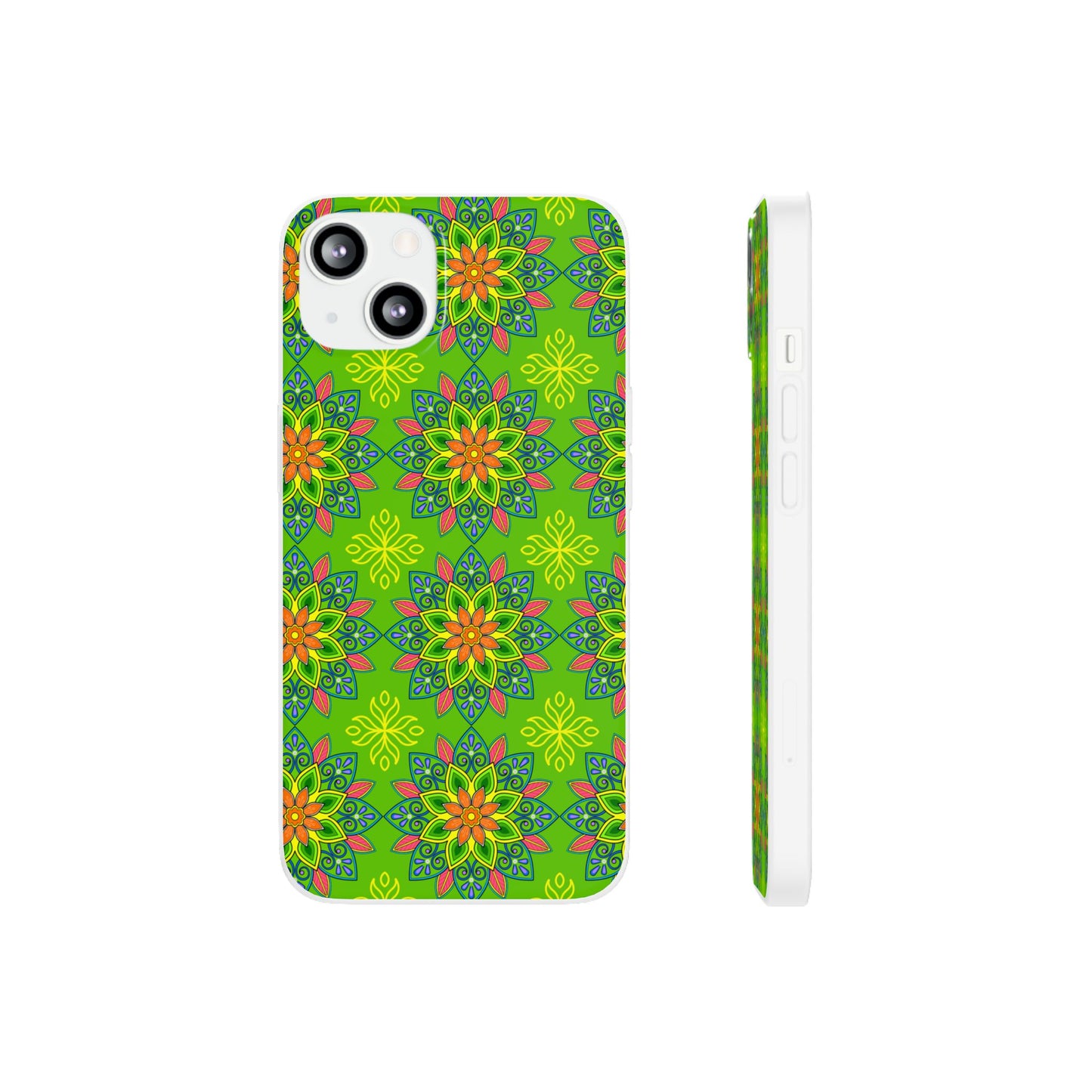 Flexible Phone Cases - Colorful Floral, Vibrant Phone Case, Artistic Phone Skin, Nature Inspired Accessories