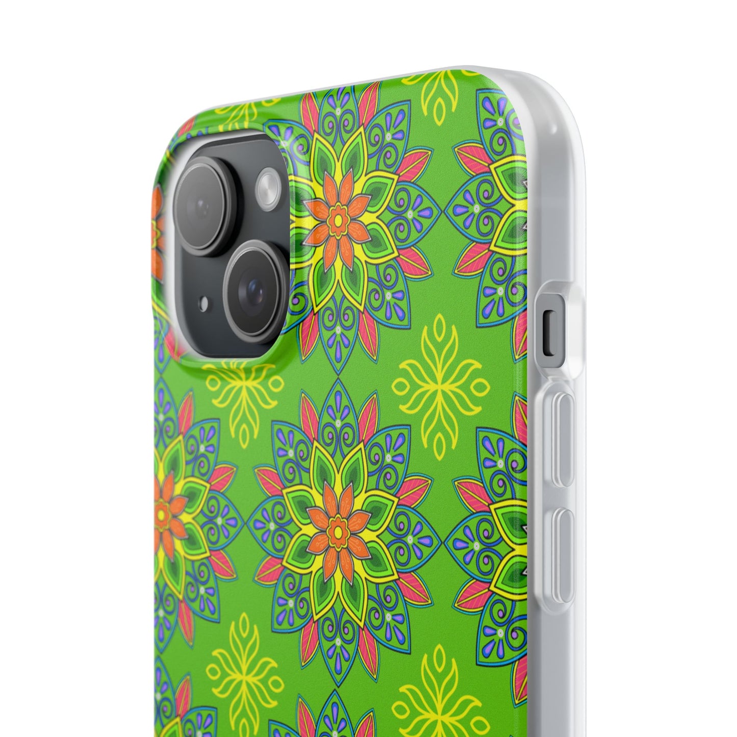 Flexible Phone Cases - Colorful Floral, Vibrant Phone Case, Artistic Phone Skin, Nature Inspired Accessories