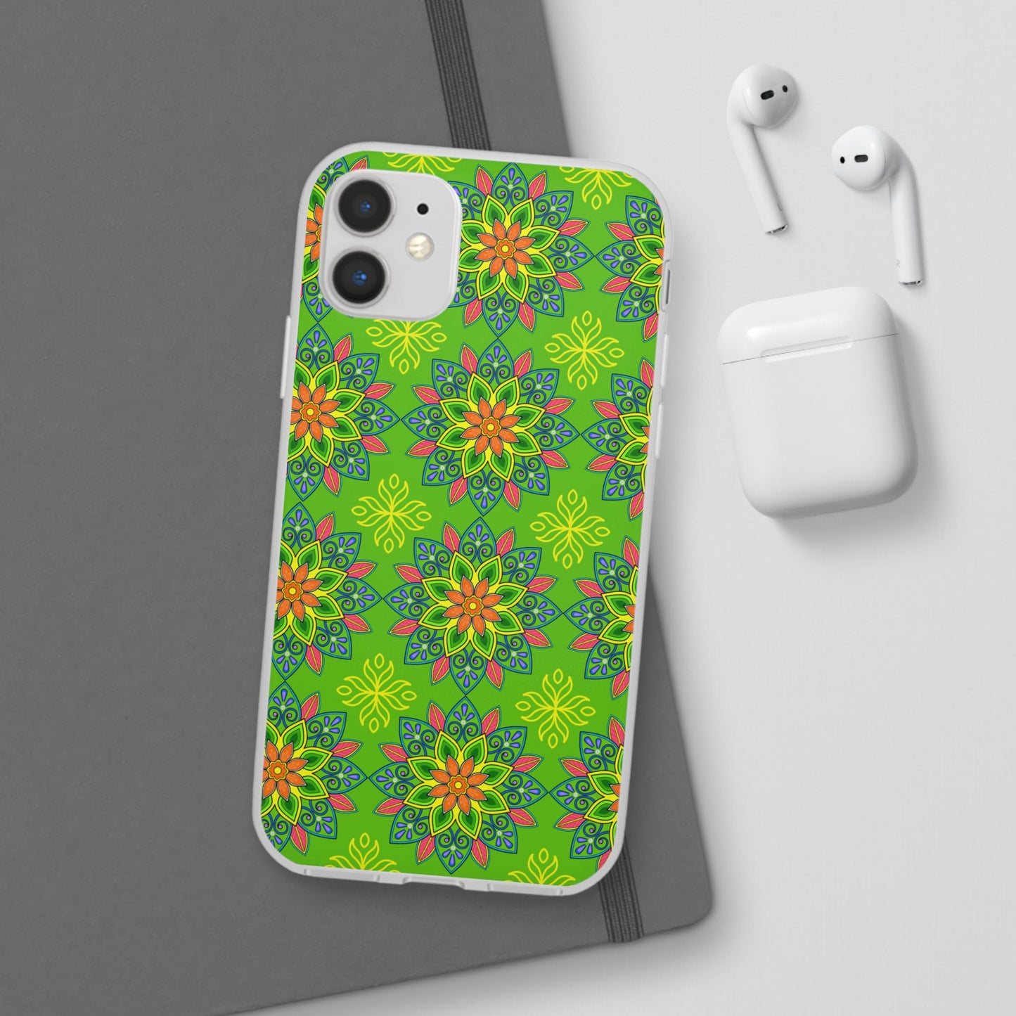 Flexible Phone Cases - Colorful Floral, Vibrant Phone Case, Artistic Phone Skin, Nature Inspired Accessories
