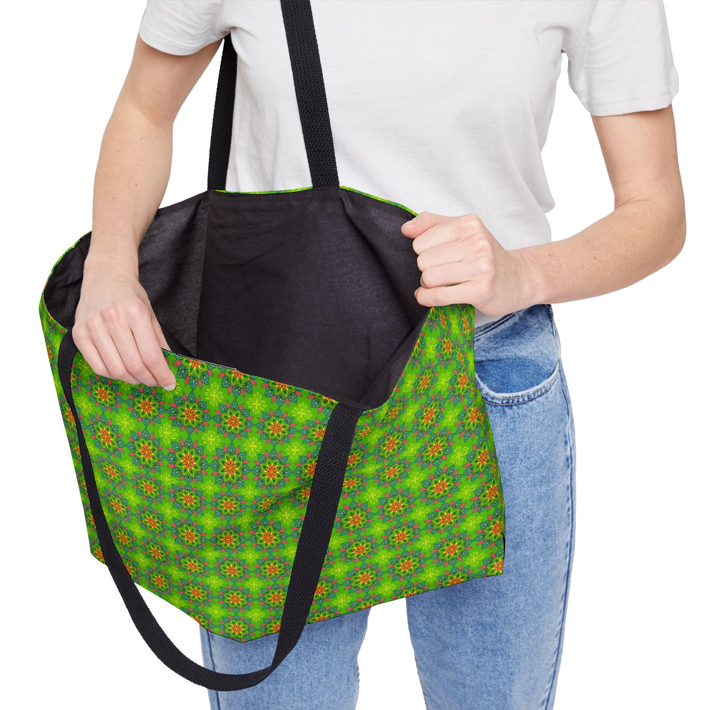 Vibrant Floral Weekender Tote Bag, Travel Bag, Beach Tote, Shopping Bag, Weekend Getaway Essentials, Fun Summer Accessory