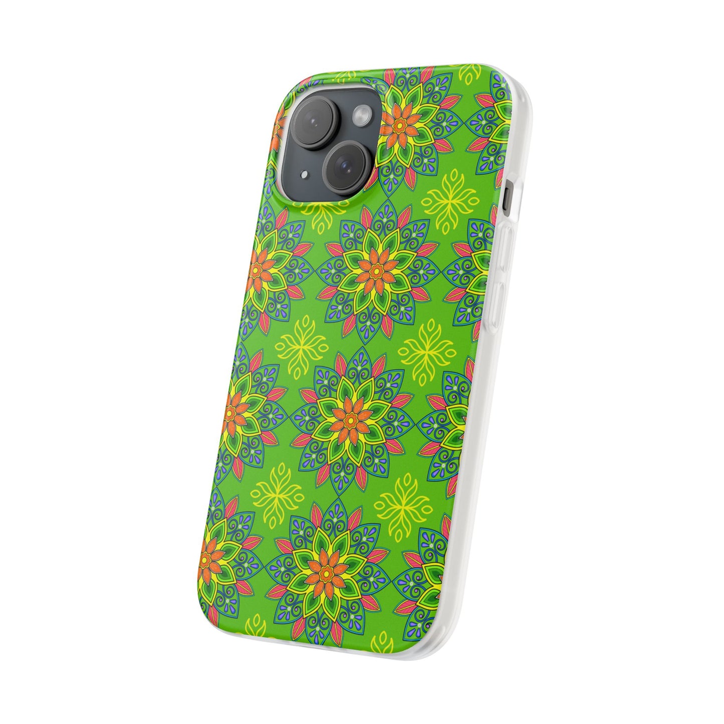 Flexible Phone Cases - Colorful Floral, Vibrant Phone Case, Artistic Phone Skin, Nature Inspired Accessories