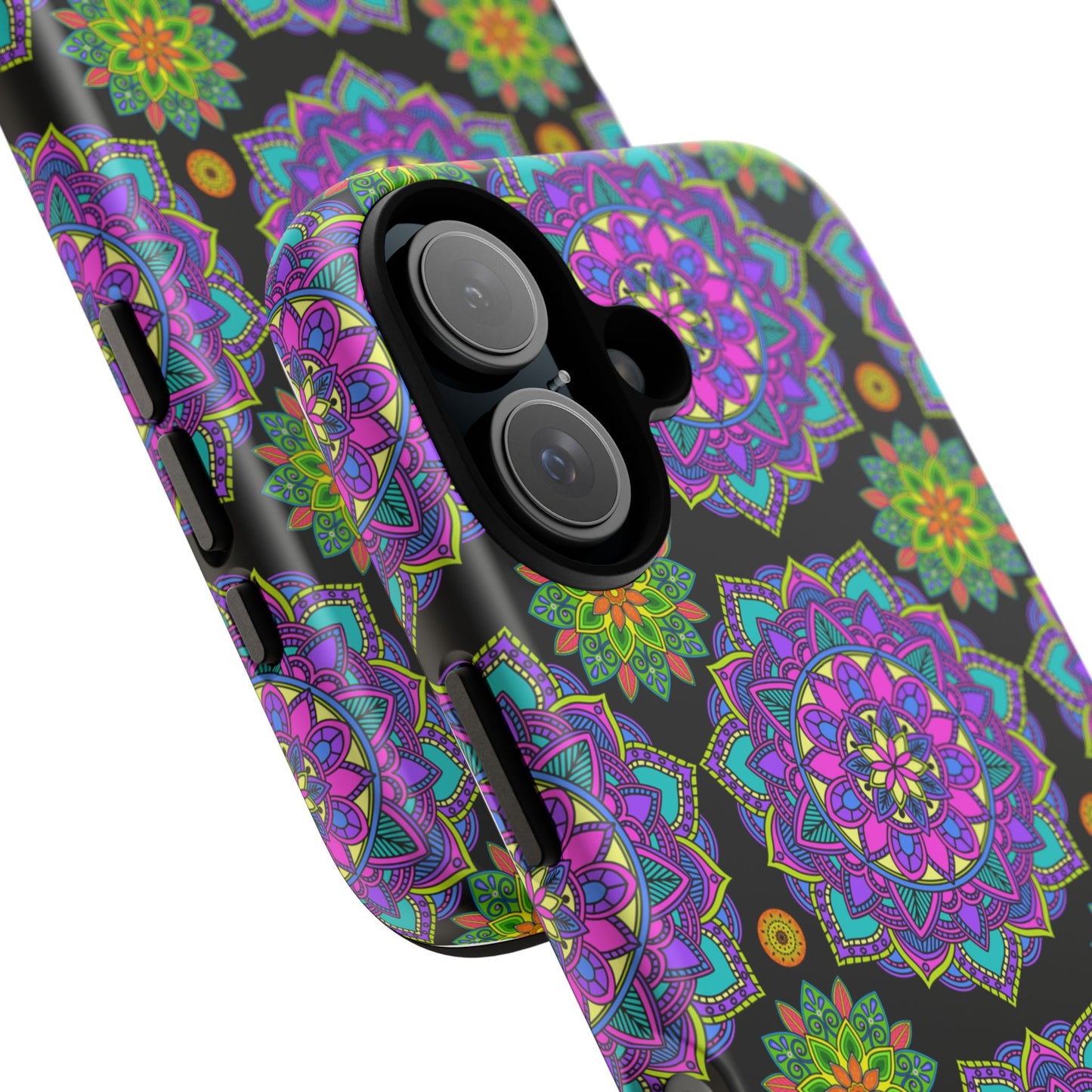 Tough Phone Cover - Colorful Floral , Bohemian Style Smartphone Cover, Gift for Her, Vibrant Mandala Design, Unique Phone Accessory