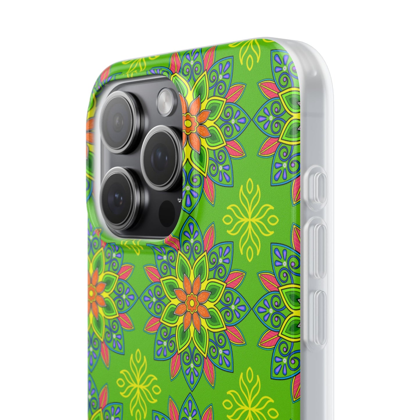 Flexible Phone Cases - Colorful Floral, Vibrant Phone Case, Artistic Phone Skin, Nature Inspired Accessories