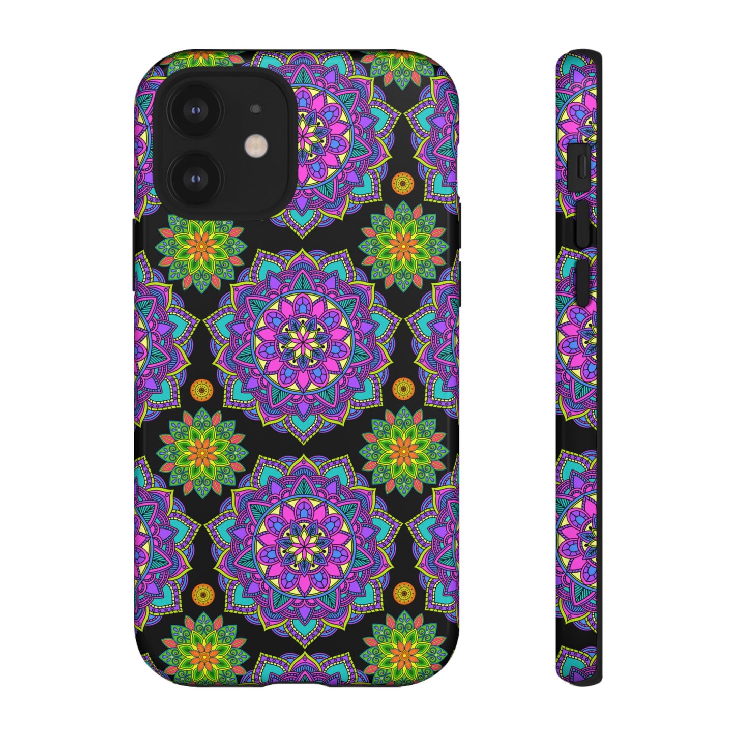 Tough Phone Cover - Colorful Floral , Bohemian Style Smartphone Cover, Gift for Her, Vibrant Mandala Design, Unique Phone Accessory