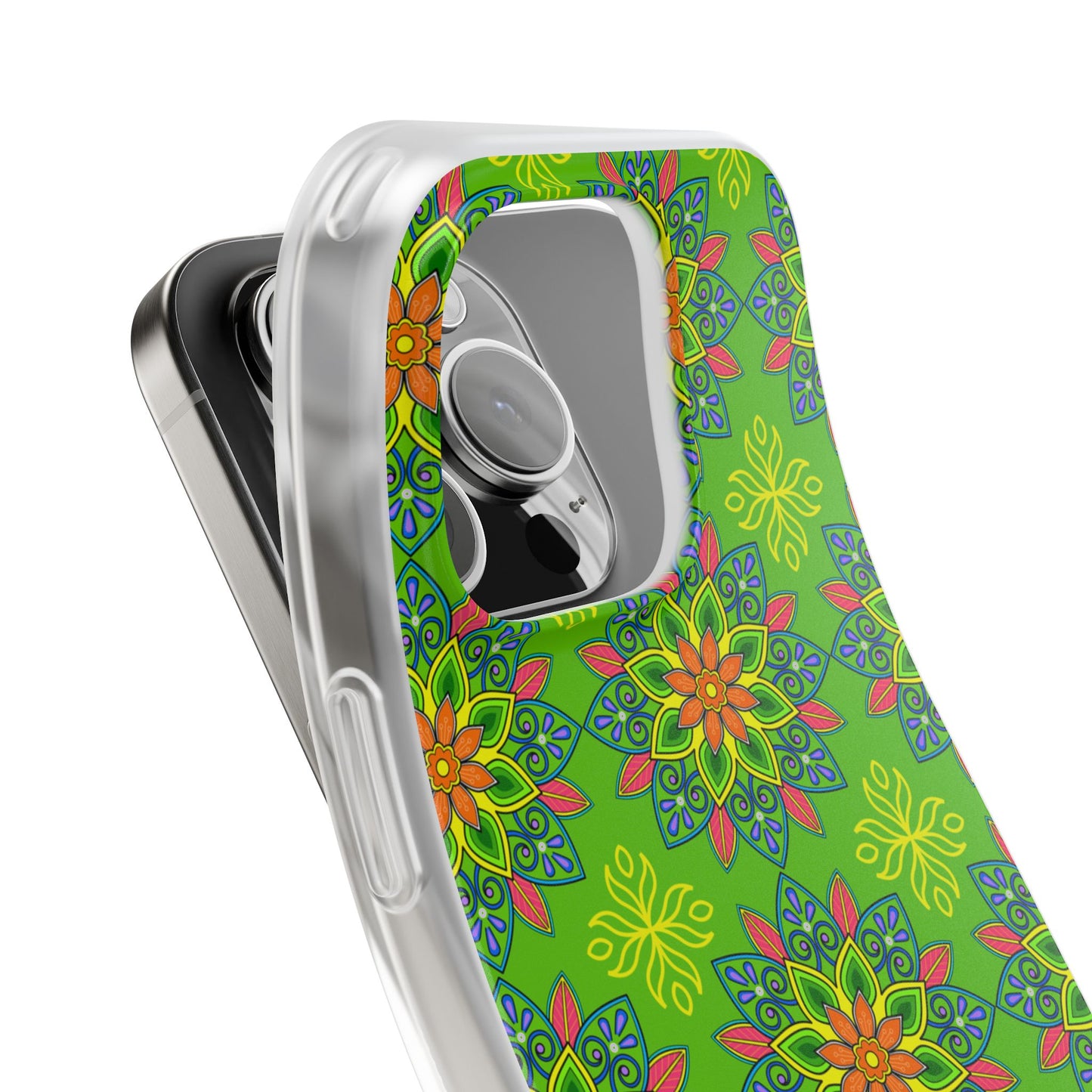 Flexible Phone Cases - Colorful Floral, Vibrant Phone Case, Artistic Phone Skin, Nature Inspired Accessories