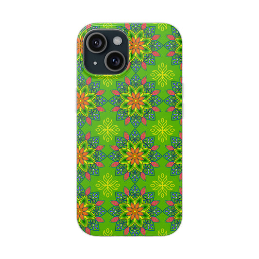 Flexible Phone Cases - Colorful Floral, Vibrant Phone Case, Artistic Phone Skin, Nature Inspired Accessories