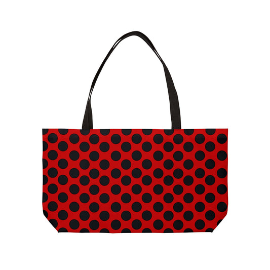 Lady Bug Weekender Tote Bag - Vibrant Travel Accessory, Beach Bag, Gym Tote, Weekend Getaway, Fun Pop Art Style