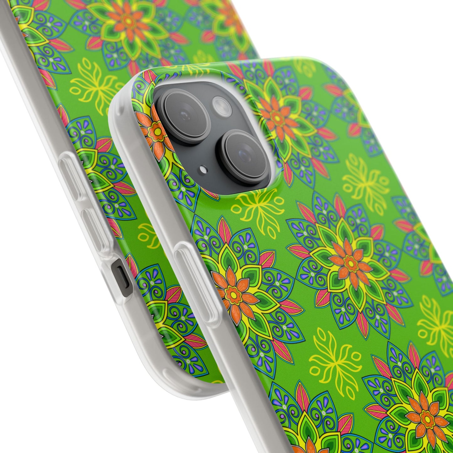 Flexible Phone Cases - Colorful Floral, Vibrant Phone Case, Artistic Phone Skin, Nature Inspired Accessories