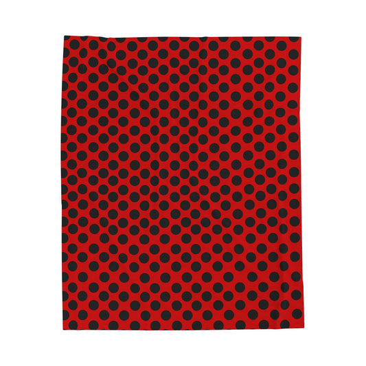 Lady Bug Velveteen Plush Blanket