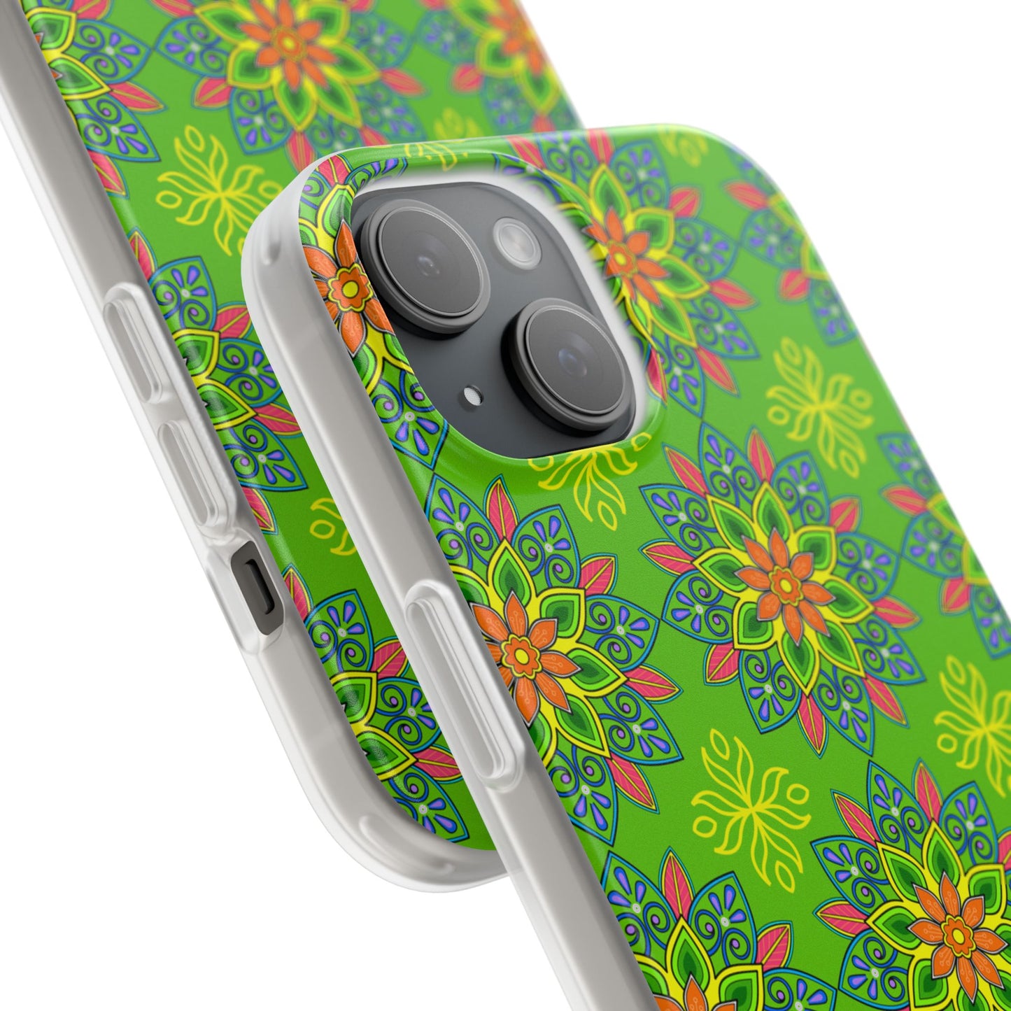 Flexible Phone Cases - Colorful Floral, Vibrant Phone Case, Artistic Phone Skin, Nature Inspired Accessories